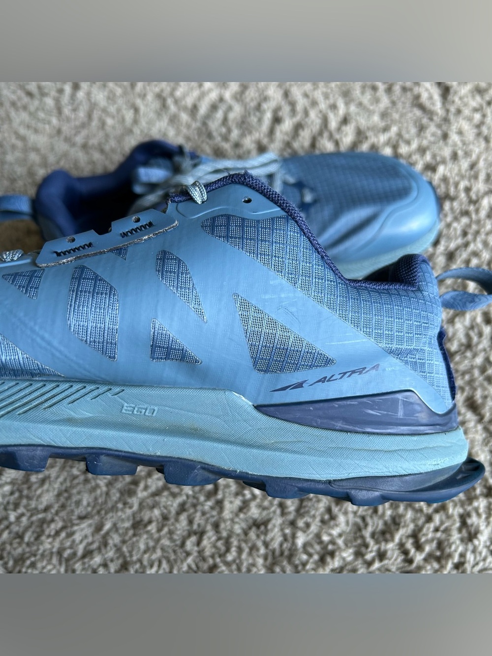 Altra Lone Peak 8 Trail Running Shoes Mens 12.5 Mineral Blue EGO MaxTrac Sneaker - Picture 6 of 16